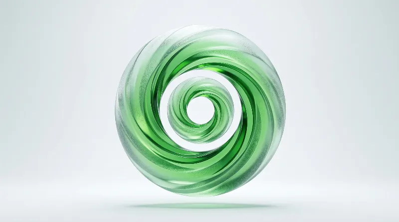 Translucent Green Spiral