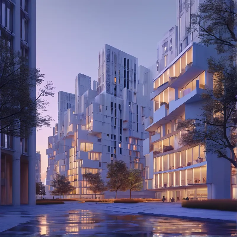 Futuristic White Towers