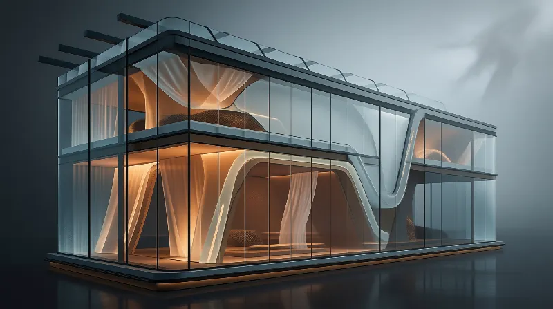 Futuristic Glass House