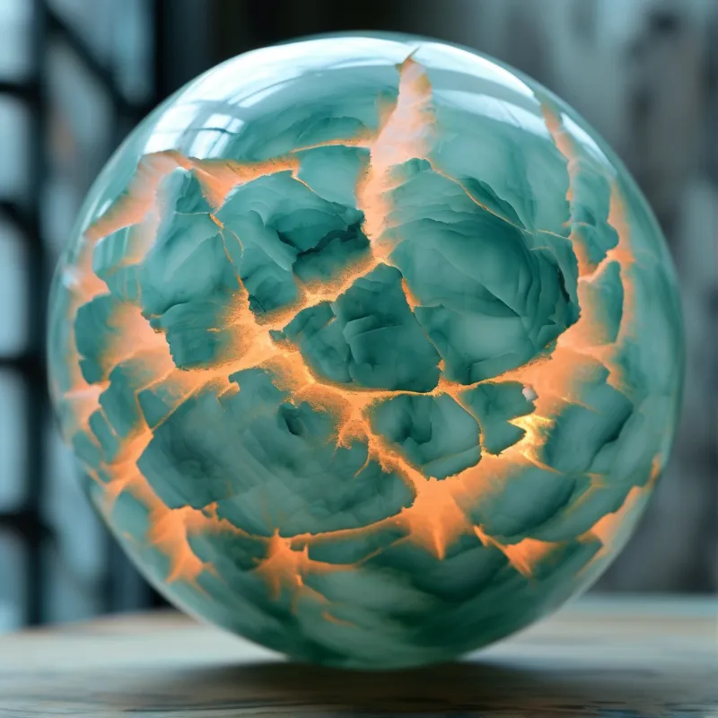 Teal Crystal Sphere