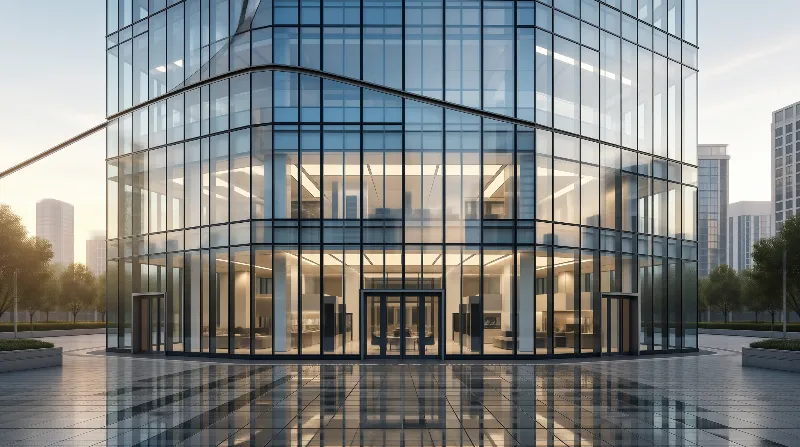 Modern Glass Office Building