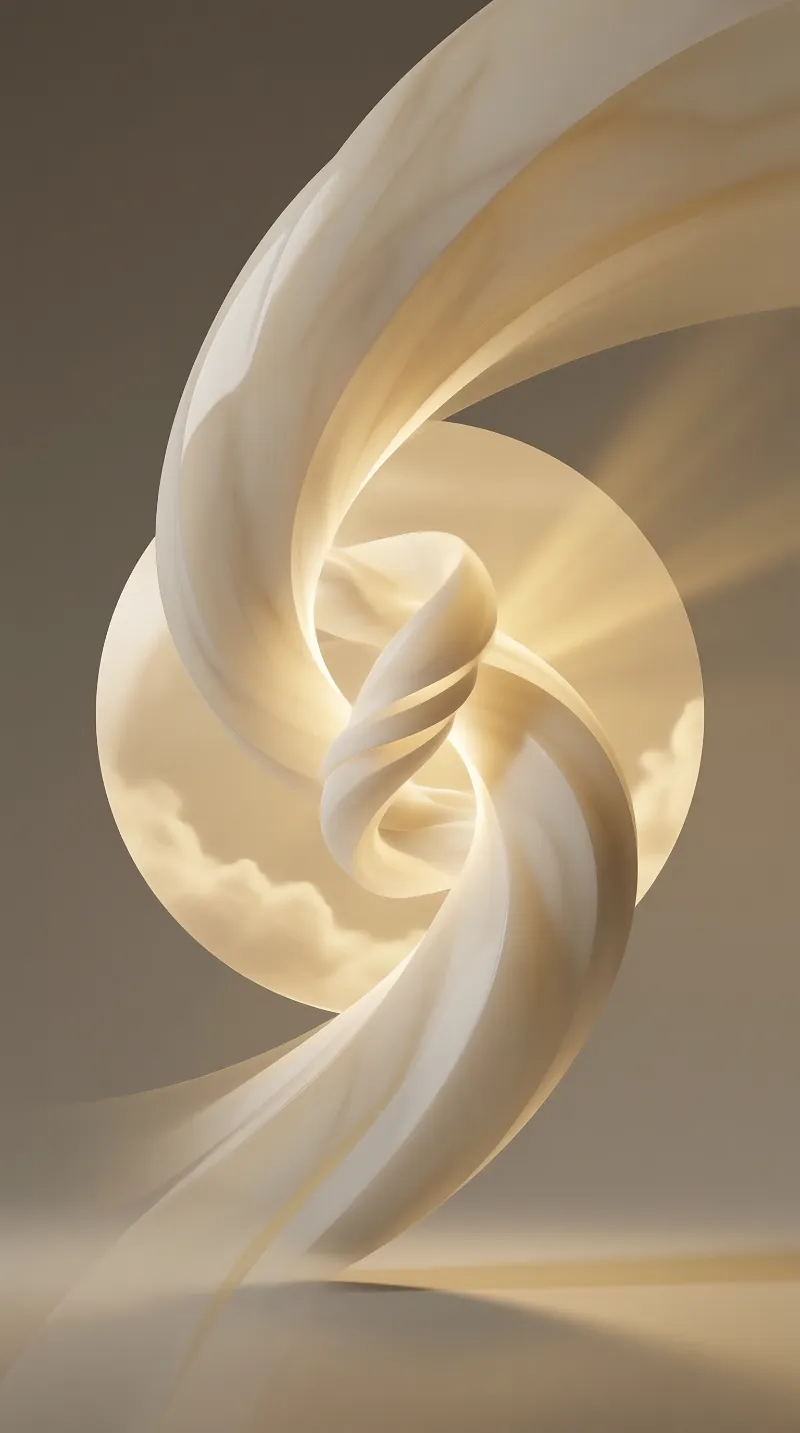 Golden Flowing Ribbons