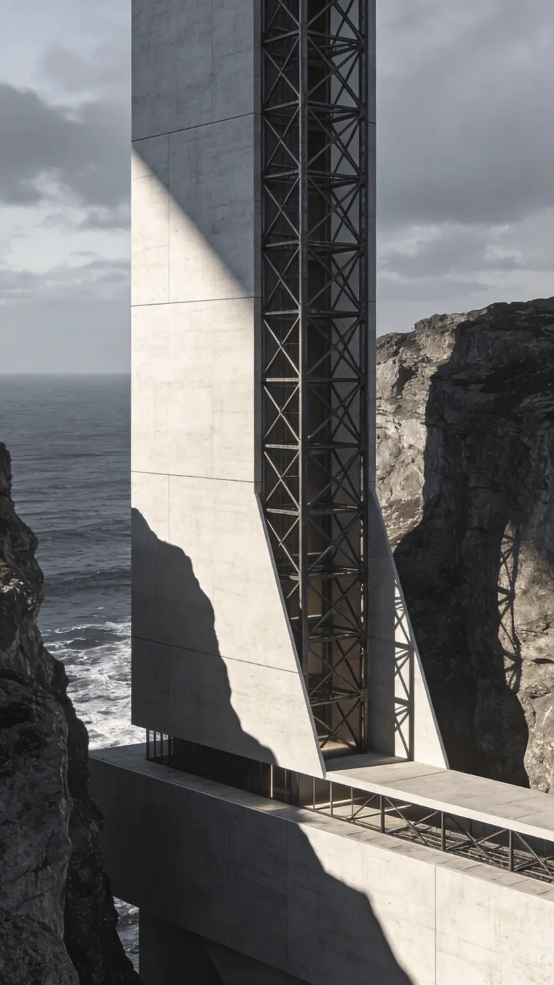 Tower in Coastal Cliff