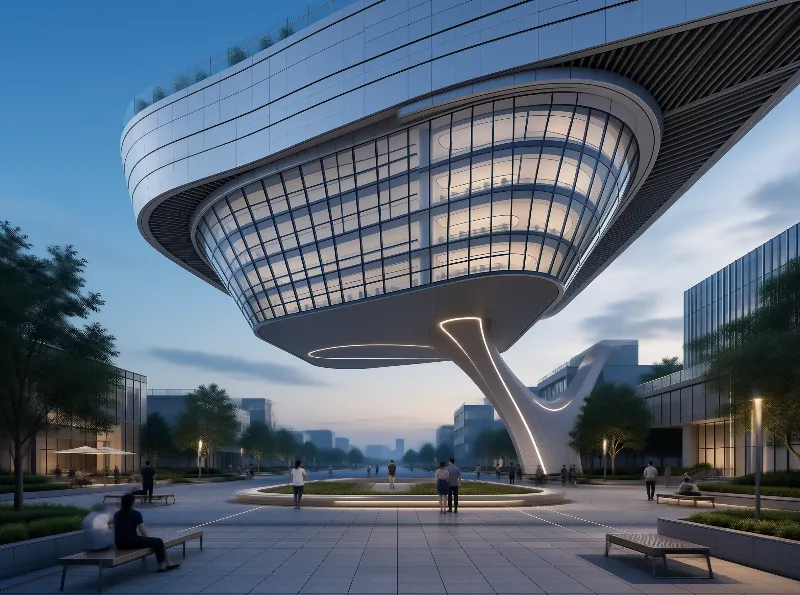 Modern Suspended Building