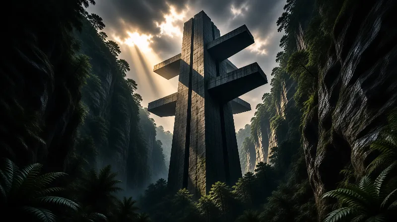 Monolithic Cross in Valley