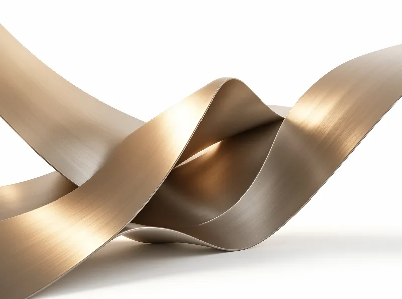 Golden Abstract Metallic Wave