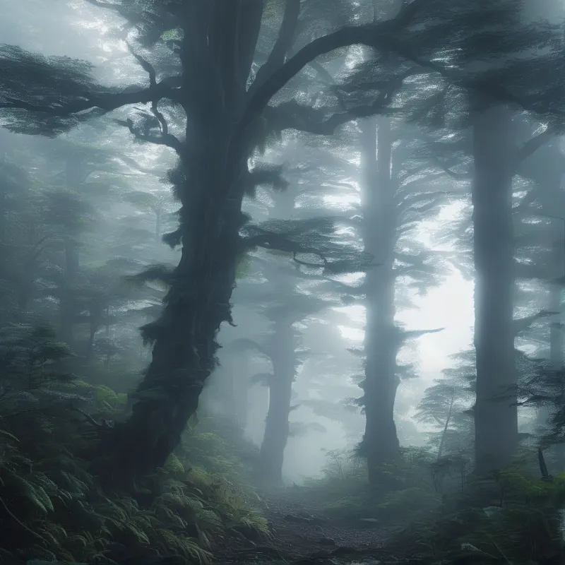 Misty Ancient Forest