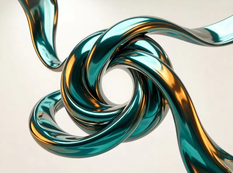 Abstract Metallic Spiral