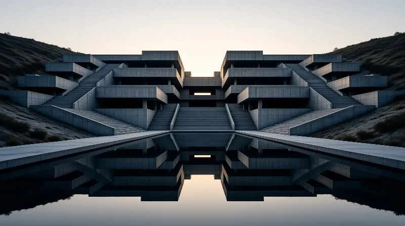 Brutalist Valley Structure