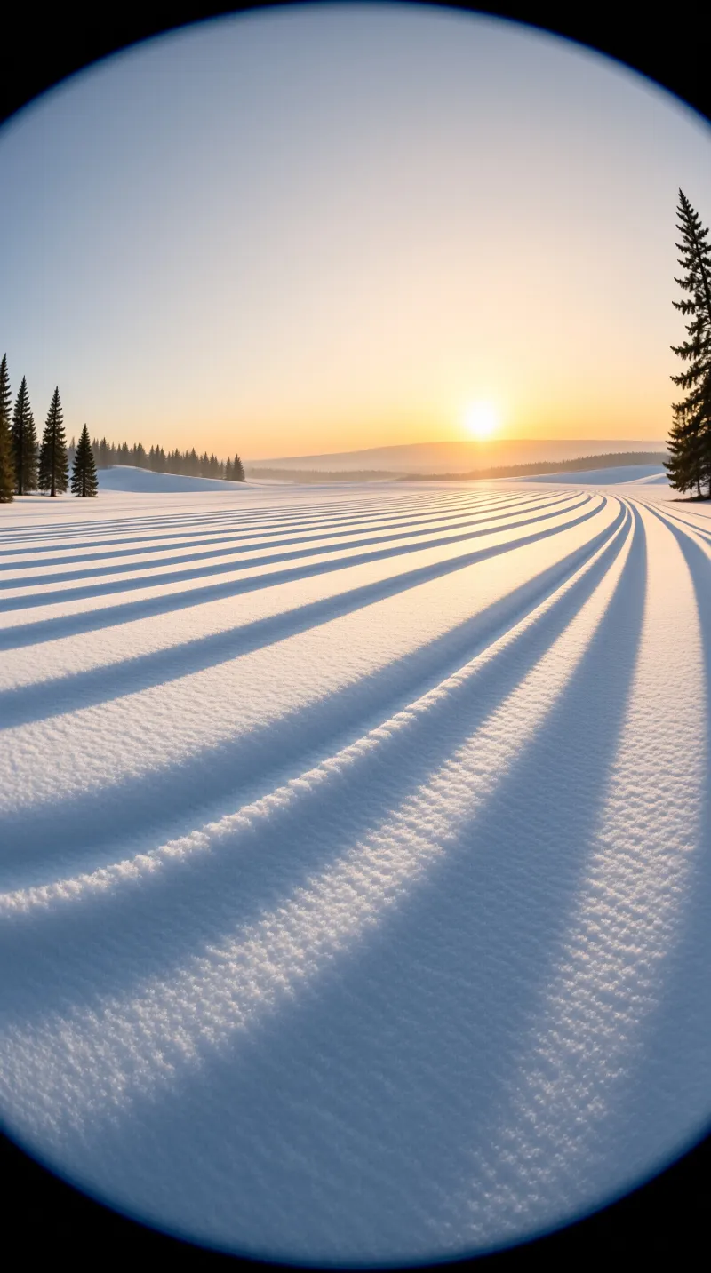 Winter Sunrise Snow Path