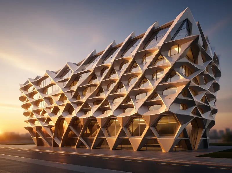 Modern Geometric Building