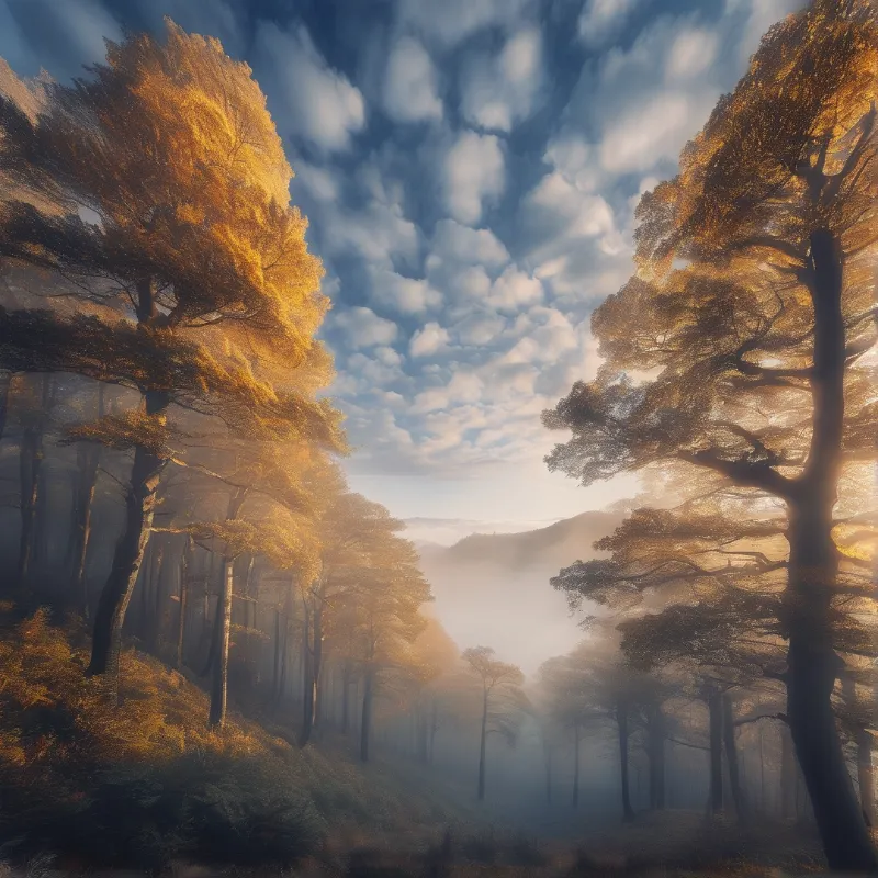 Golden Forest Morning