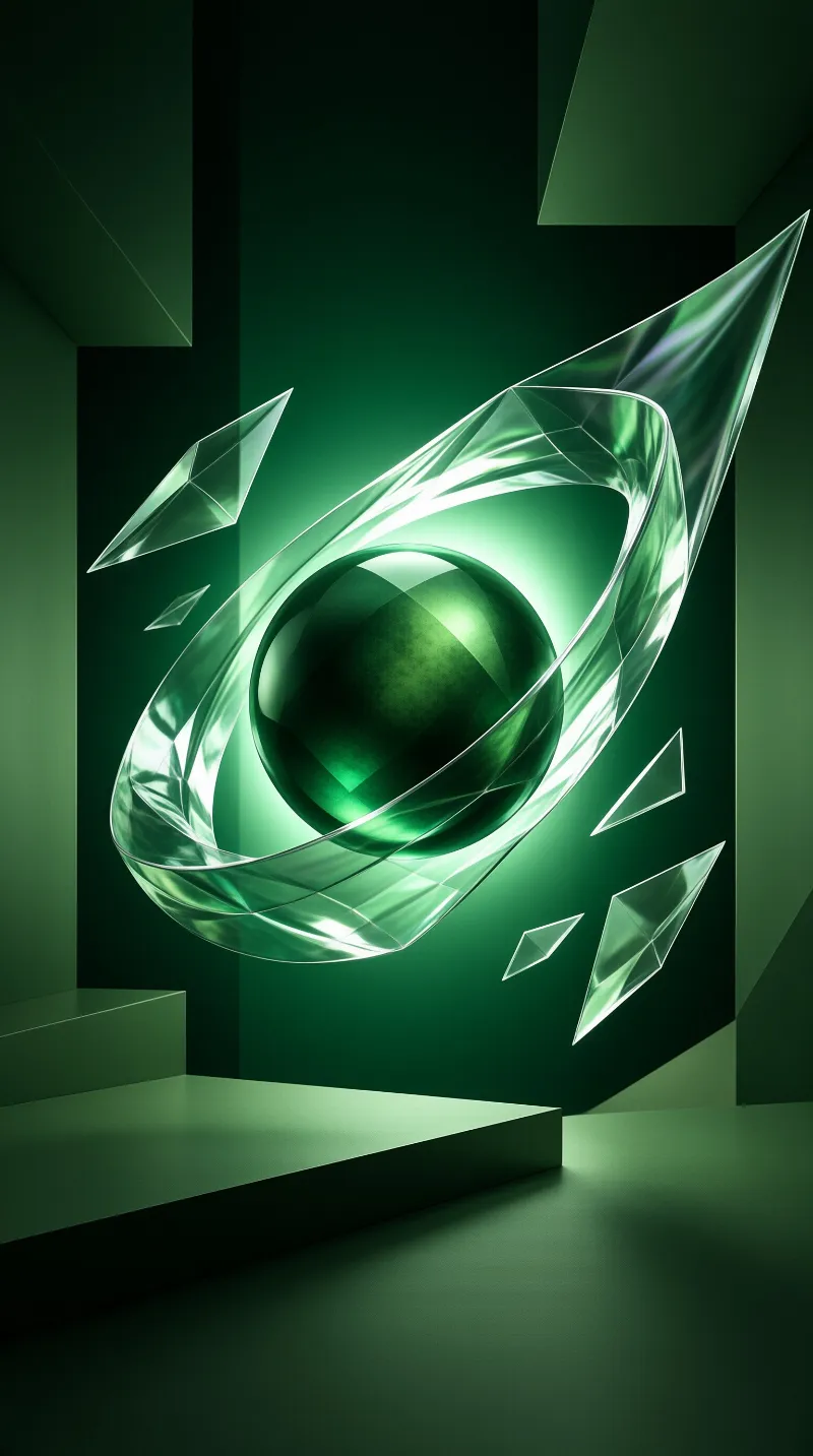 Futuristic Green Crystal