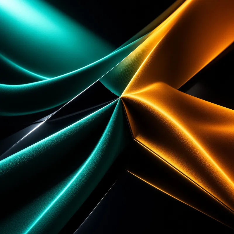 Teal Orange Abstract Geometry