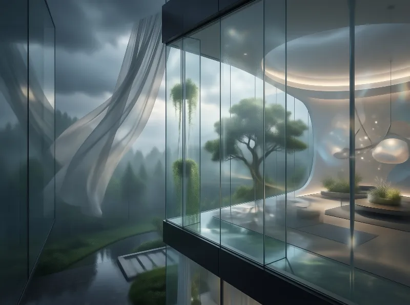 Futuristic Glass Pavilion