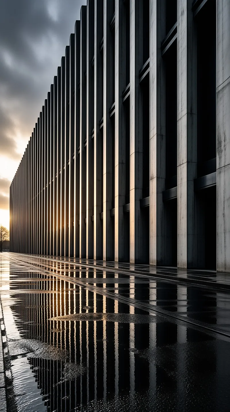 Modern Architecture at Sunset