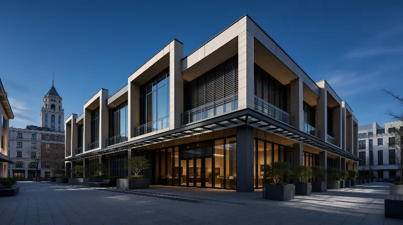 Modern Geometric Building