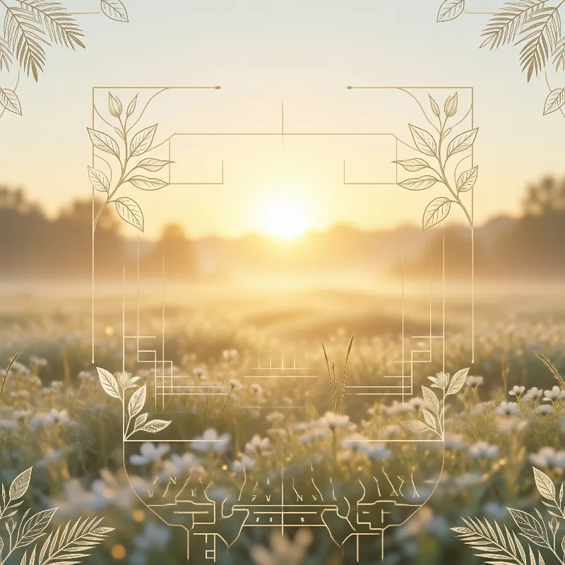 Elegant Golden Nature Frame