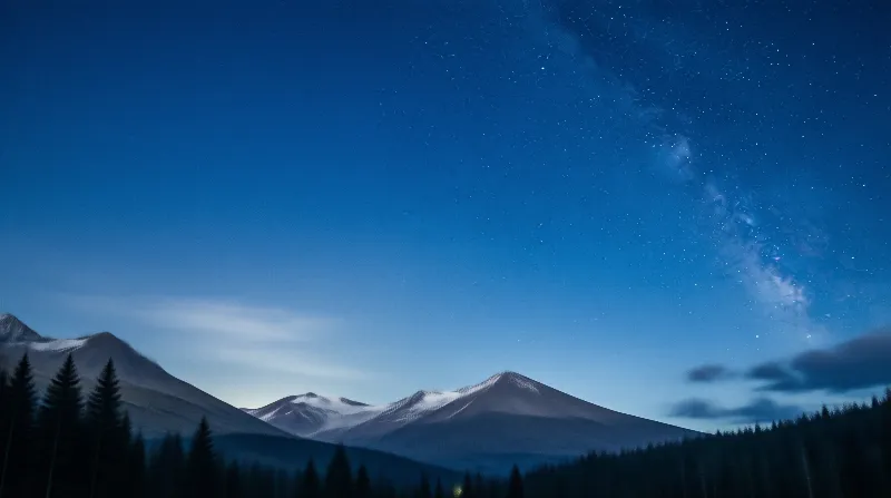 Starry Night Over Mountains