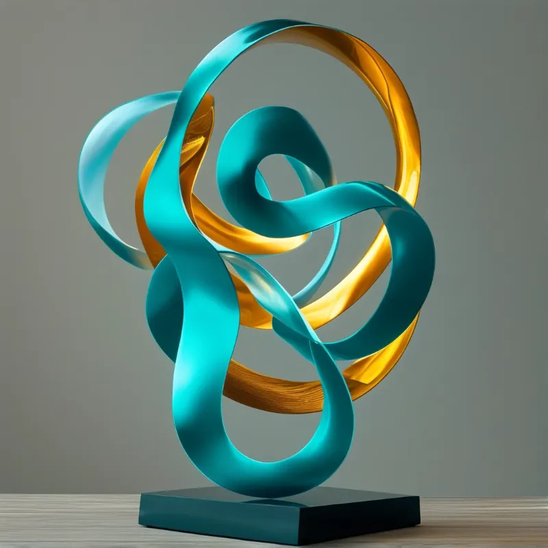 Intertwined Ribbon Sculpture