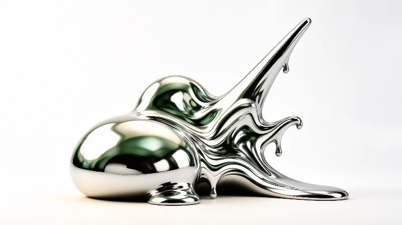 Liquid Metal Abstract Sculpture