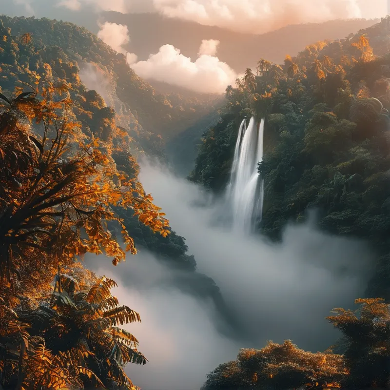 Misty Mountain Waterfall