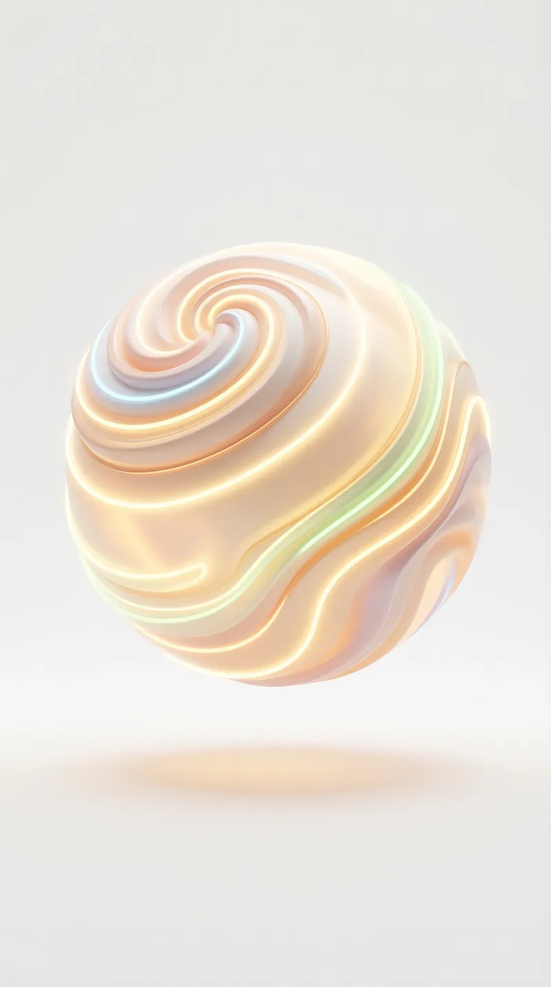 Swirling Pastel Sphere