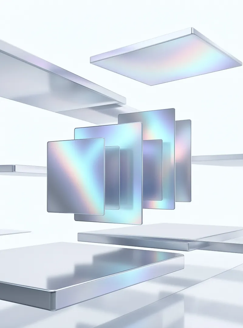 Floating Iridescent Panels