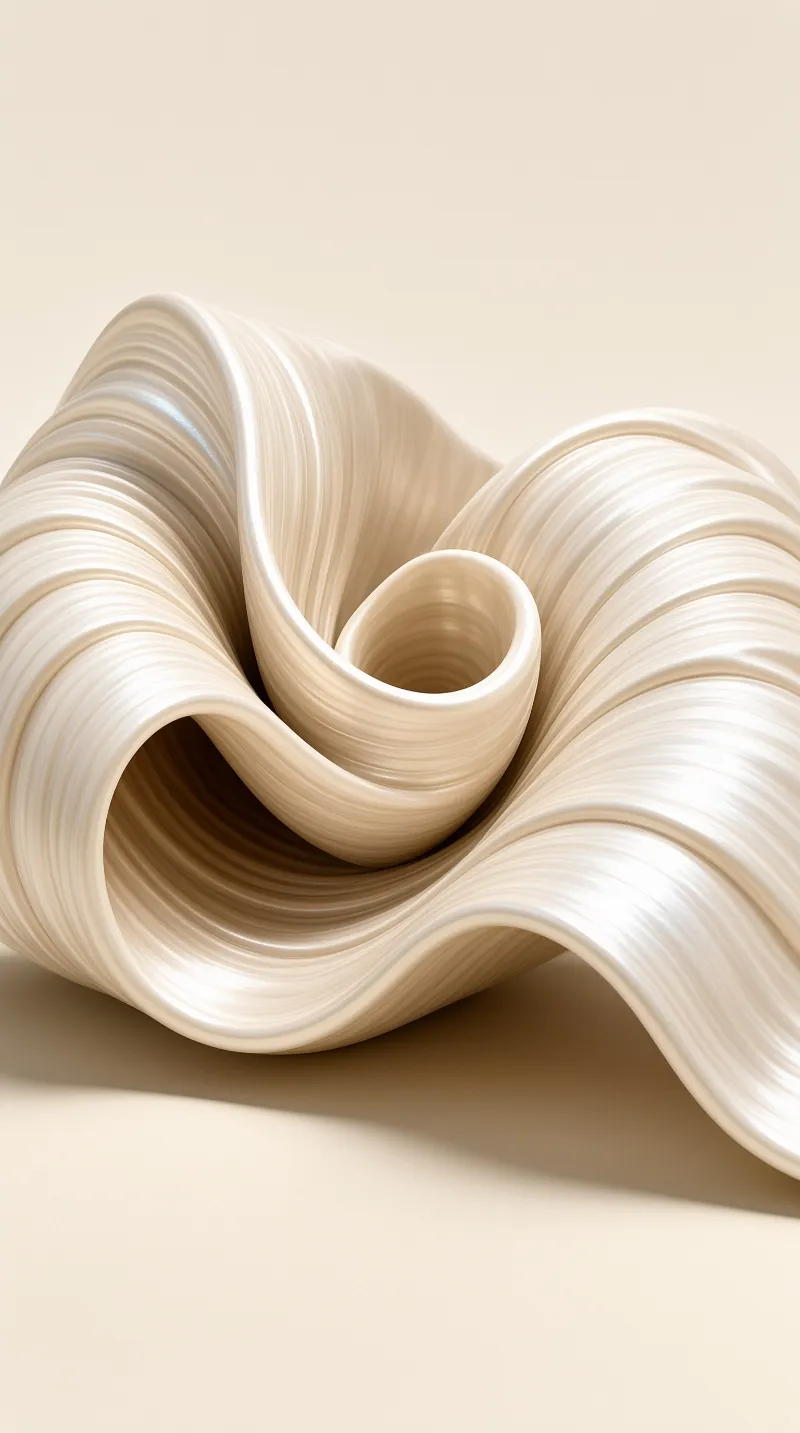 Ivory Ribbon — Minimal Sculpture Study
