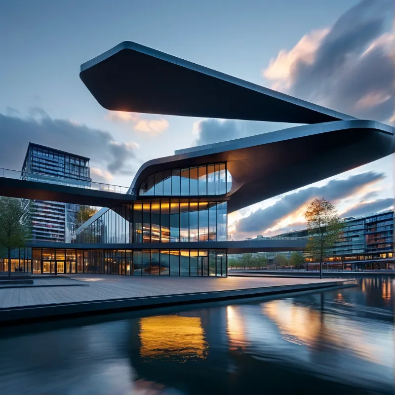 Modern Architecture at Dusk