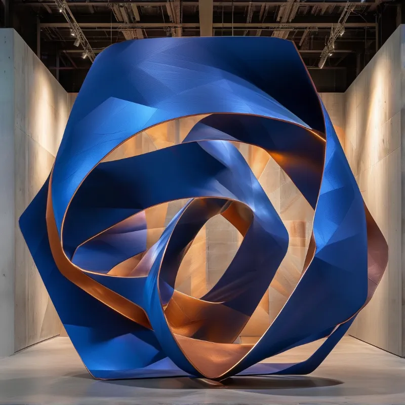 Abstract Blue Sculpture