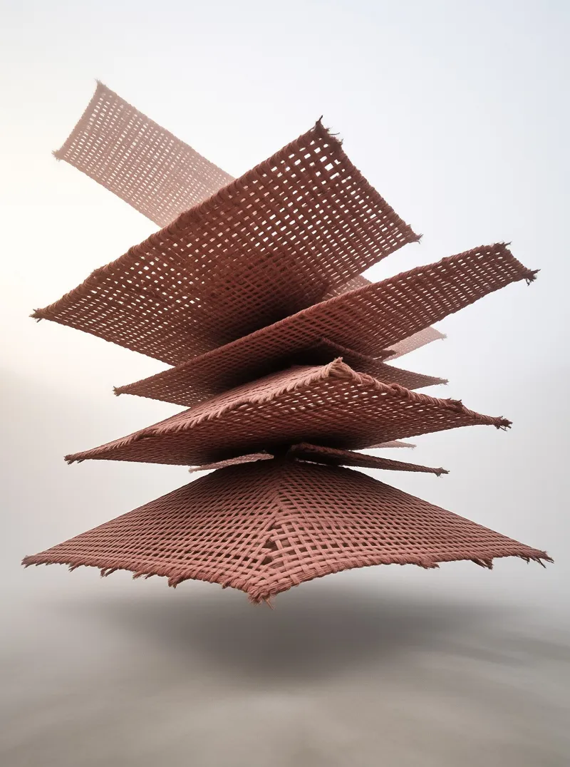 Floating Woven Mesh Stack
