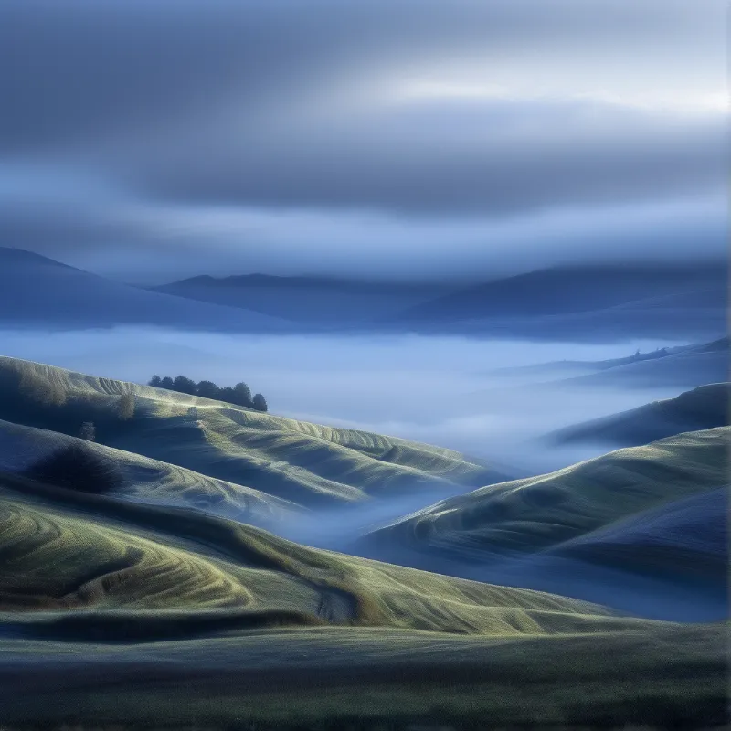Misty Rolling Hills