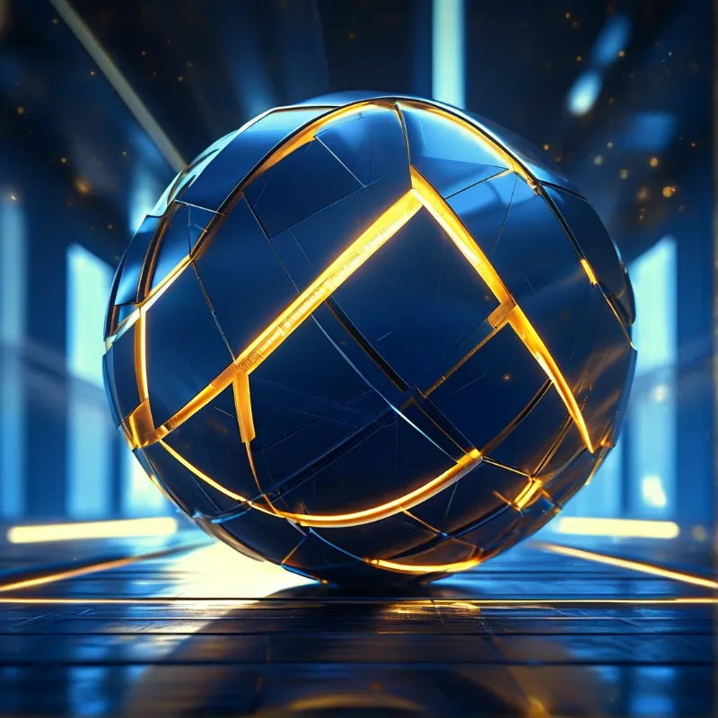 Glowing Geometric Sphere
