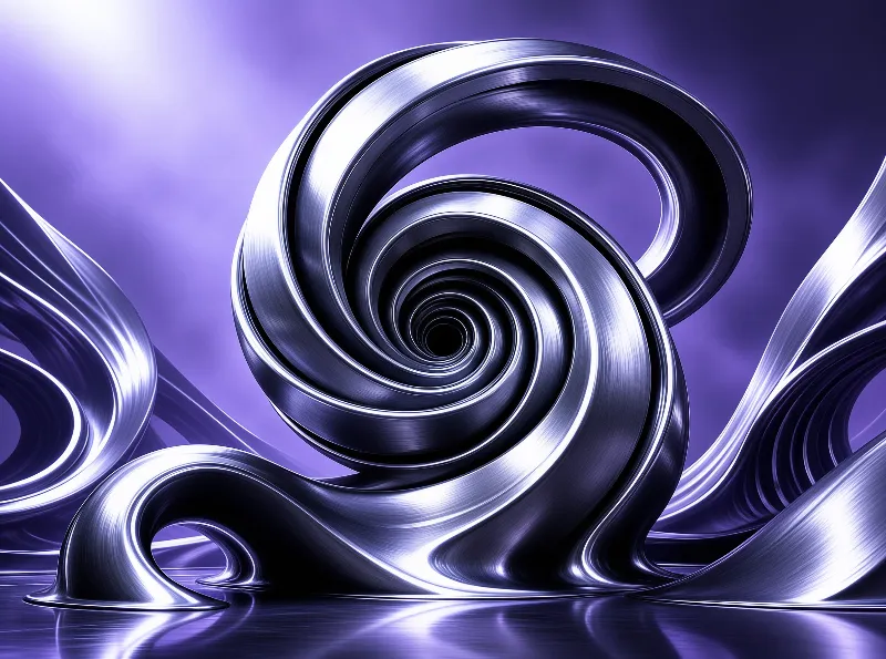Abstract Metallic Spiral