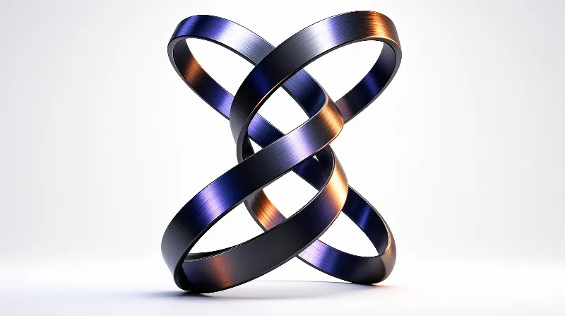 Twisted Metallic Ribbon Art