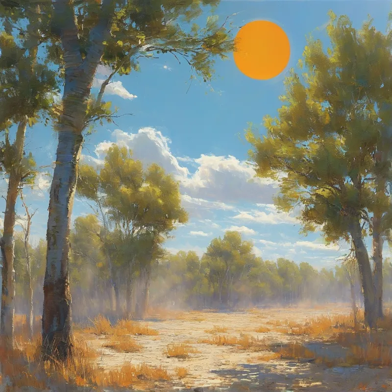 Sunlit Forest Path