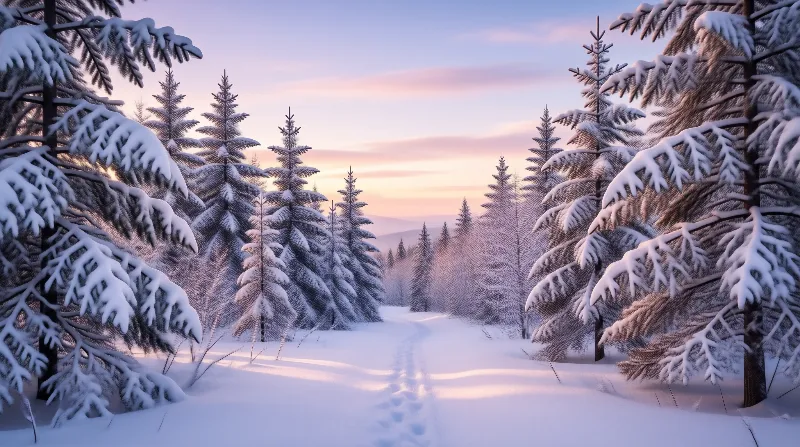 Winter Forest Sunrise