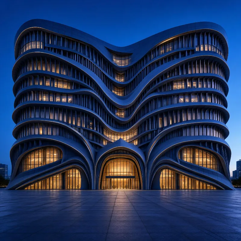 Futuristic Wavy Office