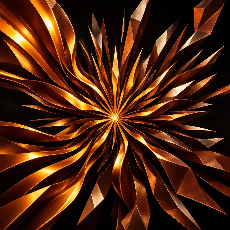Golden Metallic Starburst