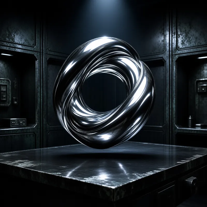 Floating Chrome Torus
