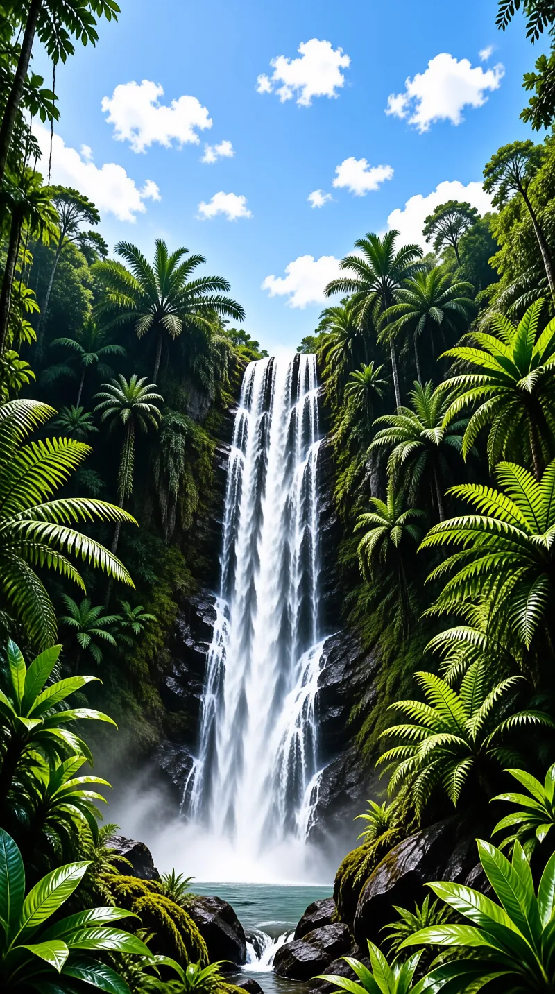 Tropical Waterfall Paradise
