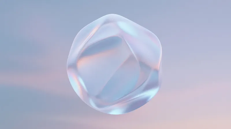 Iridescent Rounded Cube