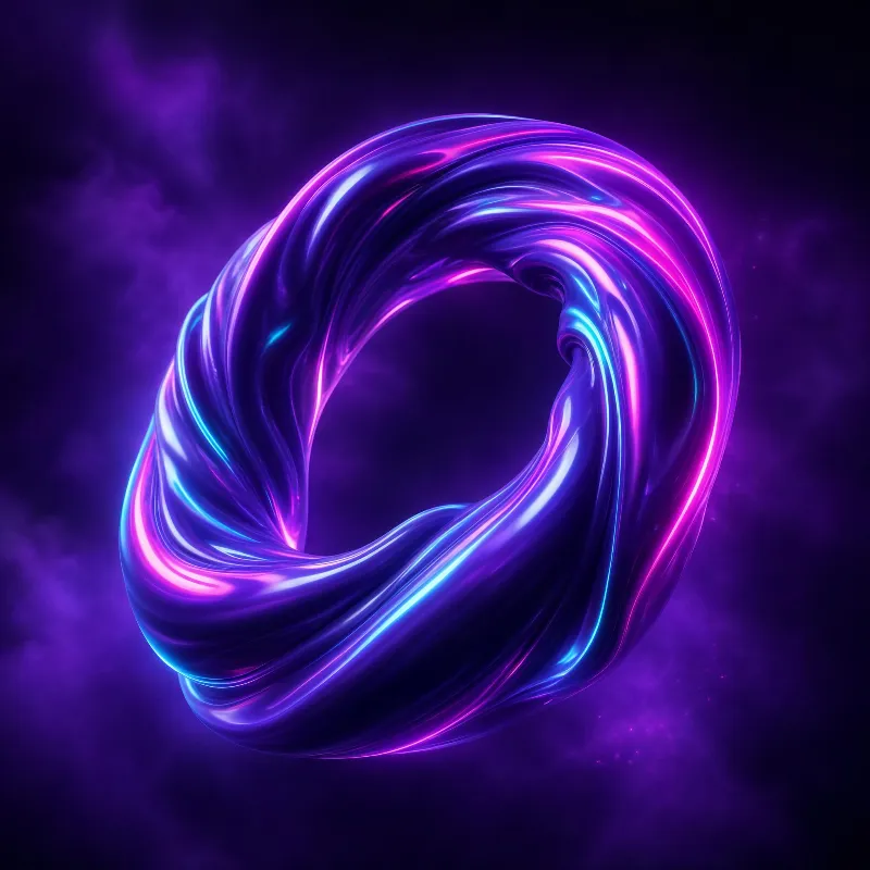 Iridescent Neon Liquid Loop