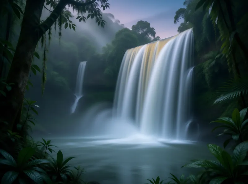 Mystical Jungle Waterfall
