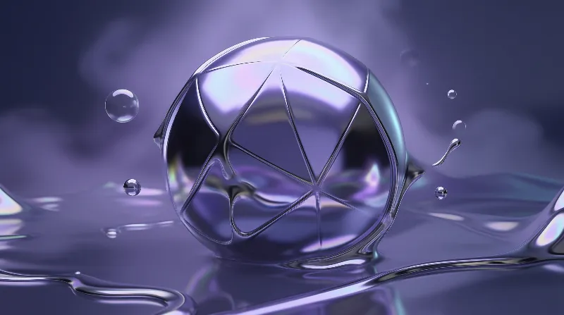Abstract Iridescent Sphere