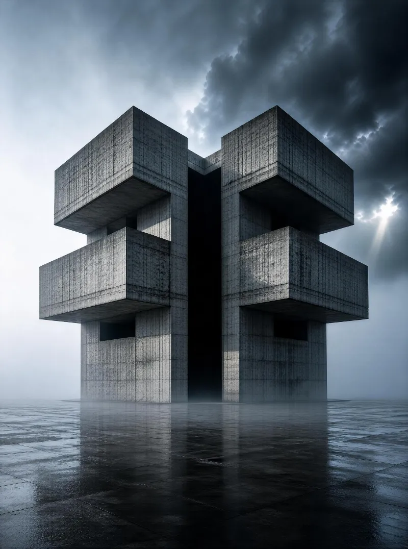 Brutalist Concrete Structure
