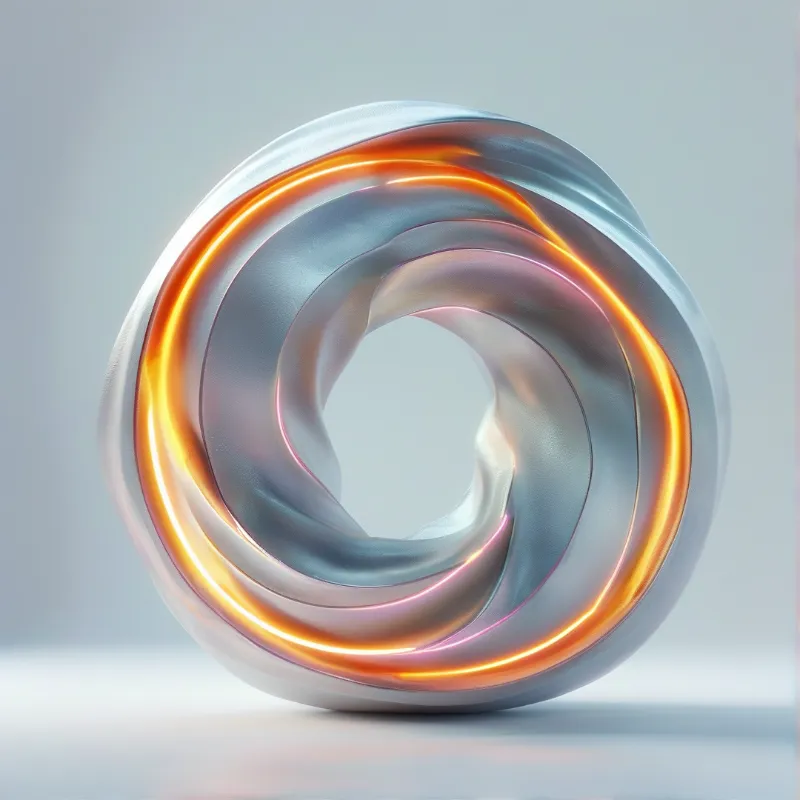 Glowing Metallic Spiral