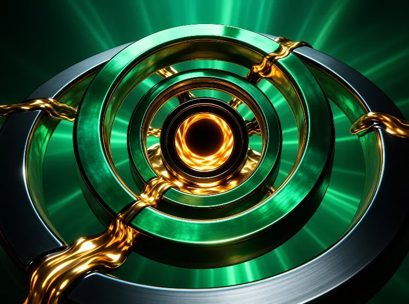 Abstract Metallic Spiral
