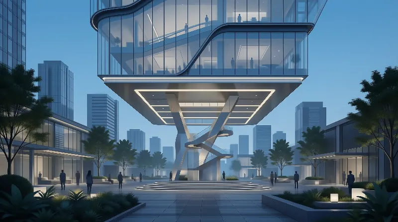 Futuristic Floating Building